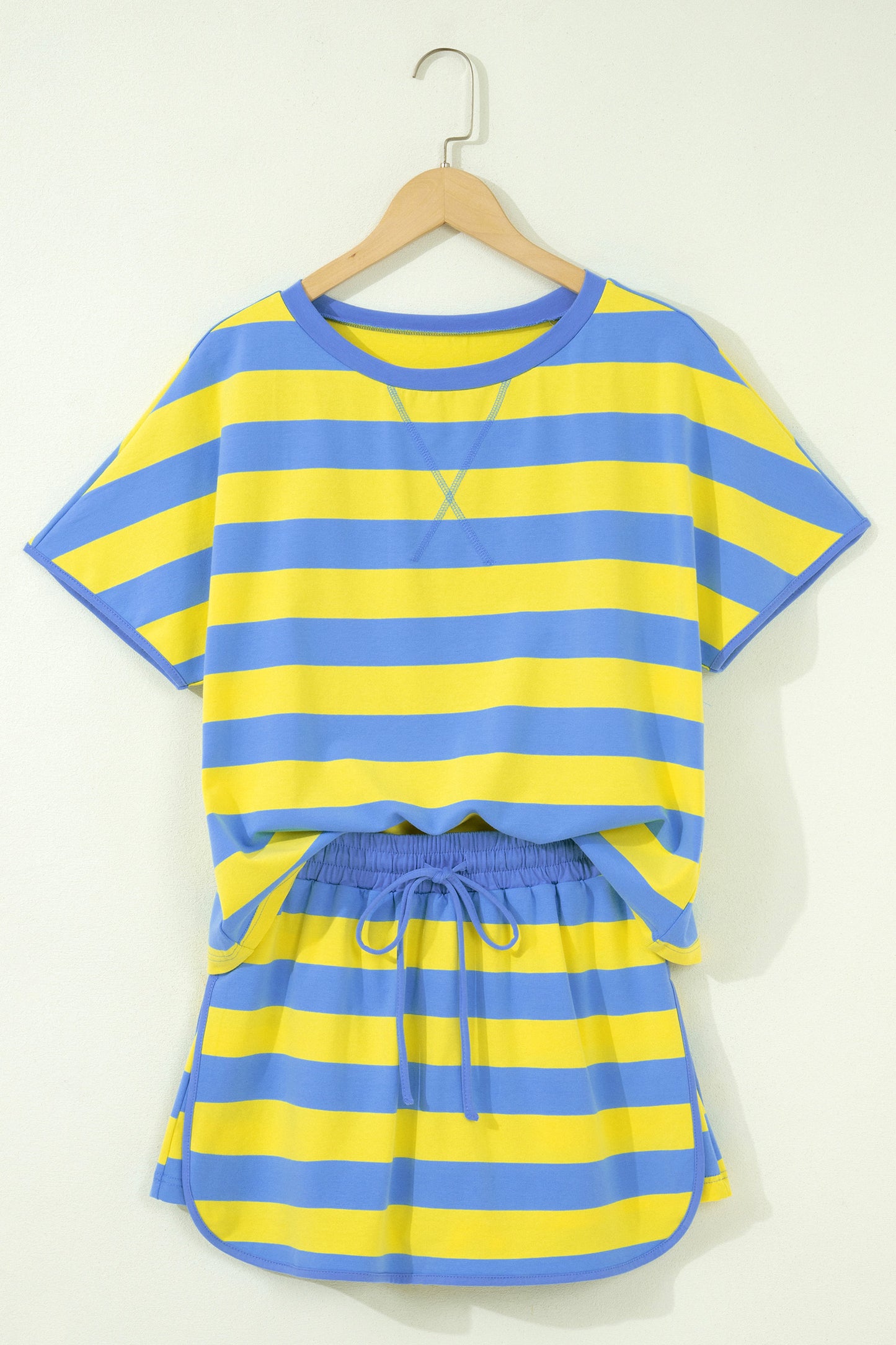 Pink Stripe Dolman Skort Set