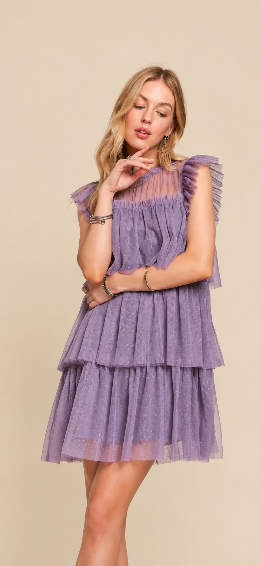Adore You Layered Mesh Dress