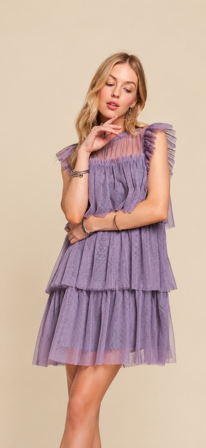 Adore You Layered Mesh Dress