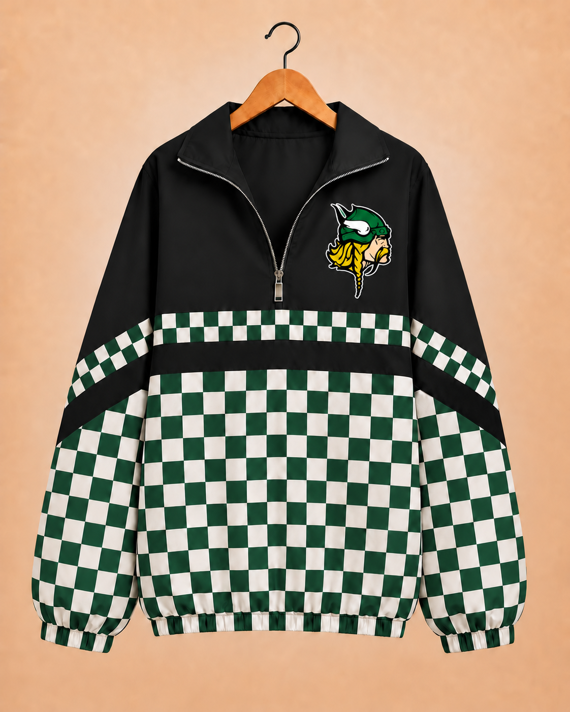Valpo Vikings Checkered Windbreaker