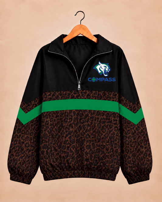 Compass Cougars Brown Leopard Windbreaker