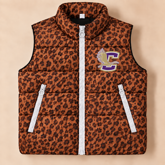 Crane Leopard Puffer Vest - PREORDER