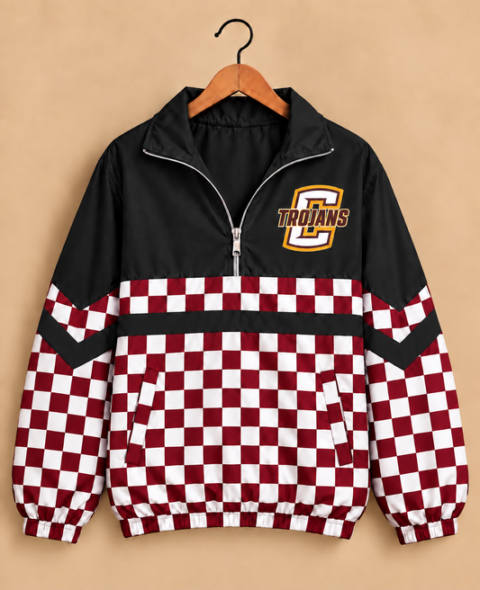Chesterton Trojans Checkered Windbreaker