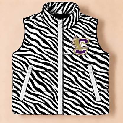 Crane Zebra Puffer Vest - PREORDER