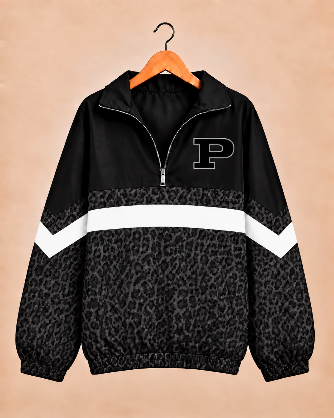 Permian Panthers Midnight Leopard Windbreaker