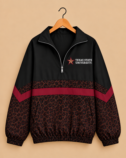 Texas State Brown Leopard Windbreaker