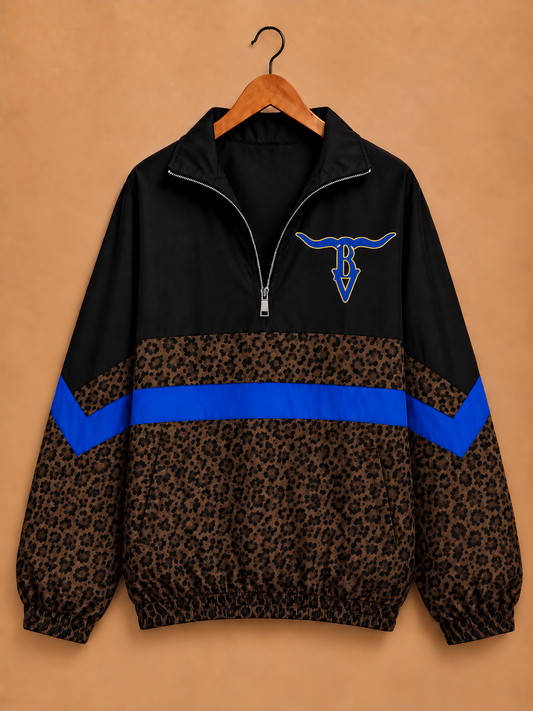 Buena Vista Longhorns Brown Leopard Windbreaker