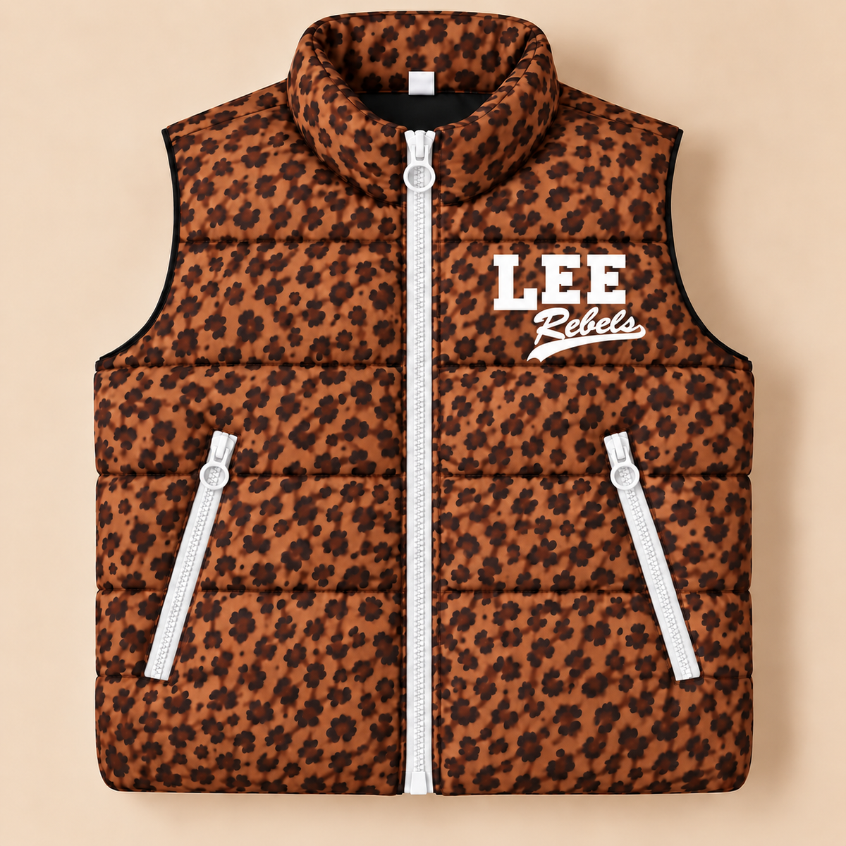 Midland Lee Leopard Puffer Vest - PREORDER
