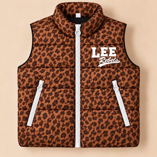 Midland Lee Leopard Puffer Vest - PREORDER