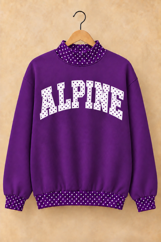 Alpine Bucks Mockneck - Purple