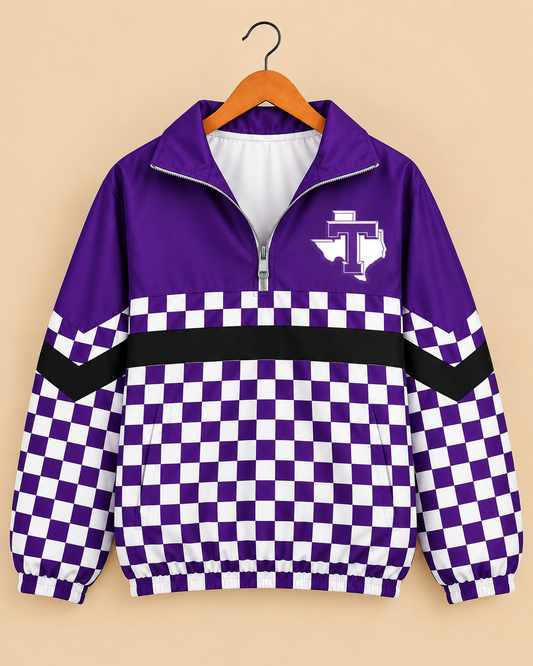 Tarleton State Checkered Windbreaker