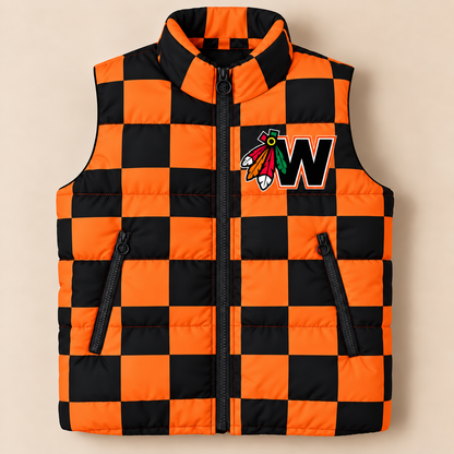 Westville Blackhawks Checkered Puffer Vest - PREORDER