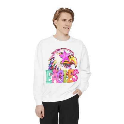 Colorful Eagle Pullover — Comfort Colors - 5 Colors to Choose From