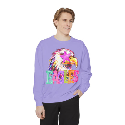 Colorful Eagle Pullover — Comfort Colors - 5 Colors to Choose From