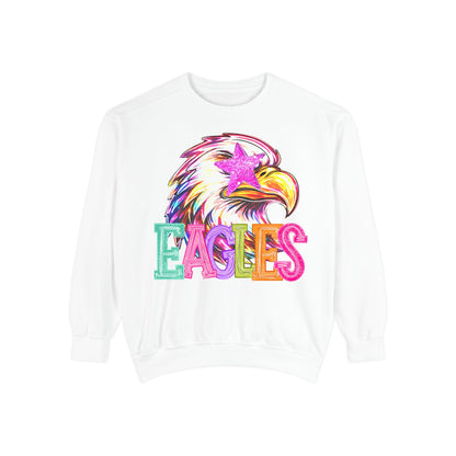 Colorful Eagle Pullover — Comfort Colors - 5 Colors to Choose From