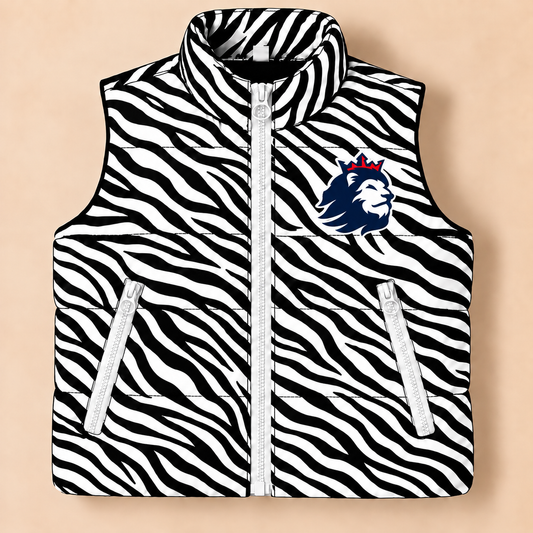 Richland Royals Zebra Puffer Vest - PREORDER
