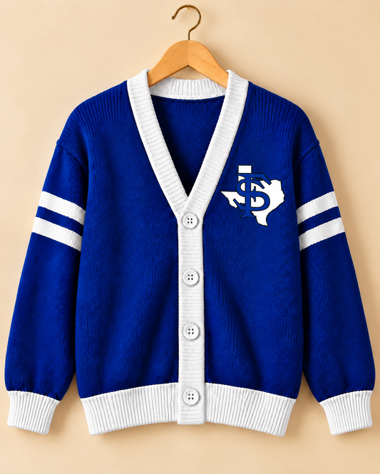 Fort Stockton Game Day Varsity Cardigan | Adult & Children’s - white