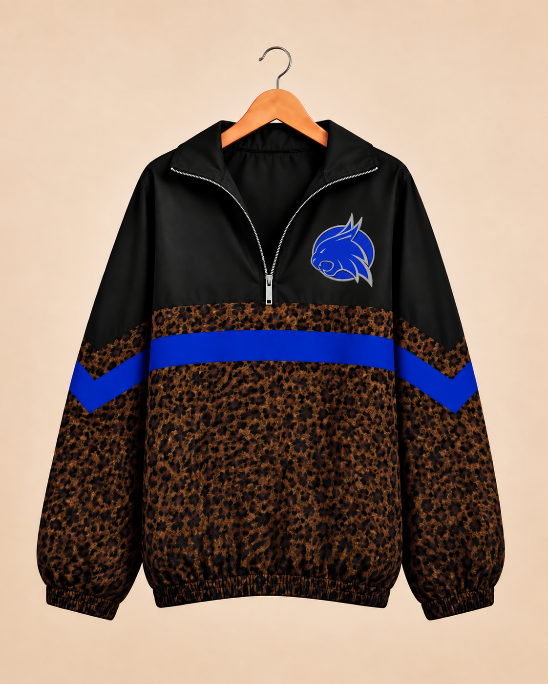 Smyer Brown Leopard Windbreaker