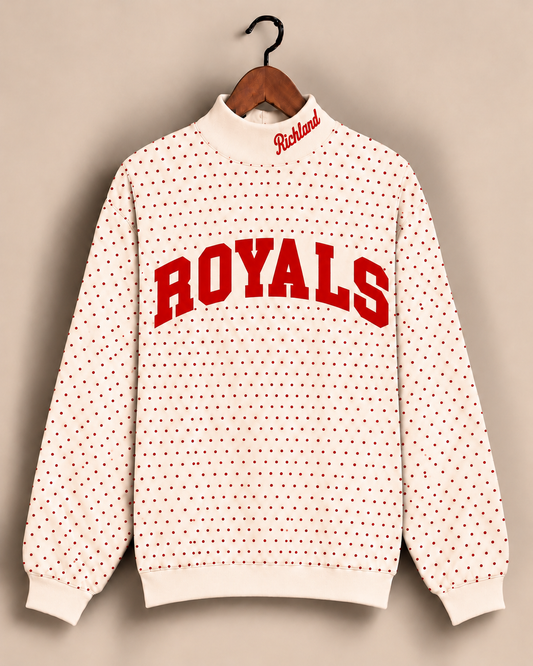 Richland Royals Polkadot Mockneck