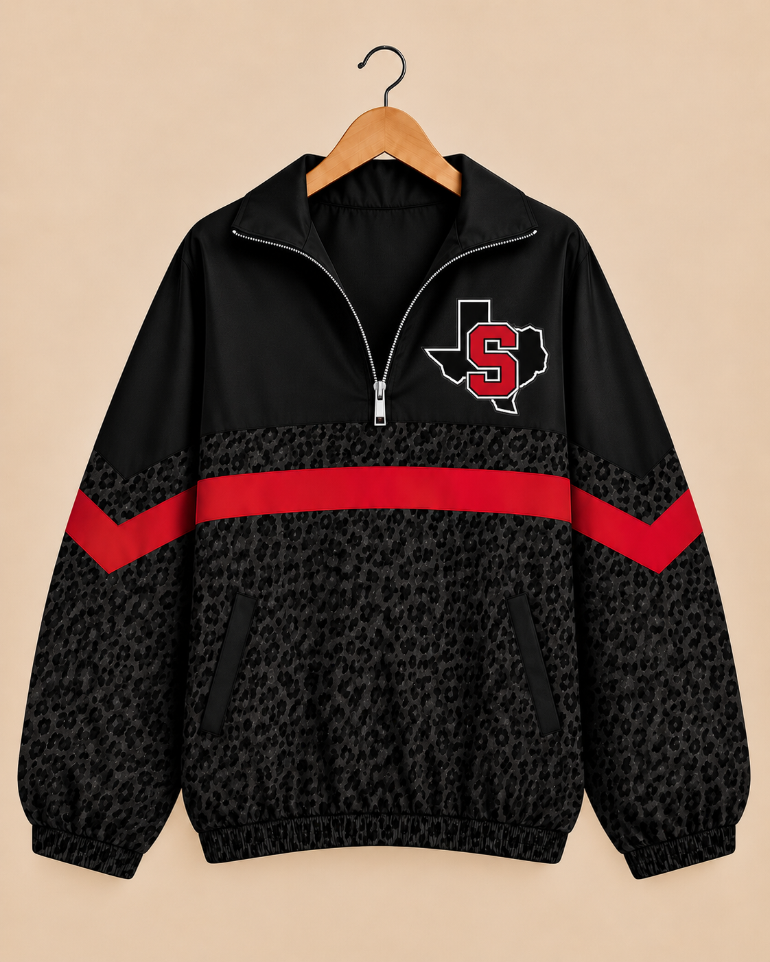 Slaton Tiger Midnight Leopard Windbreaker