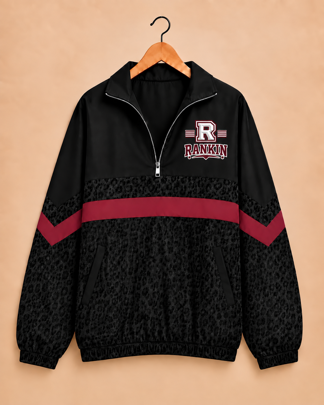 Rankin Red Devils Midnight Leopard Windbreaker