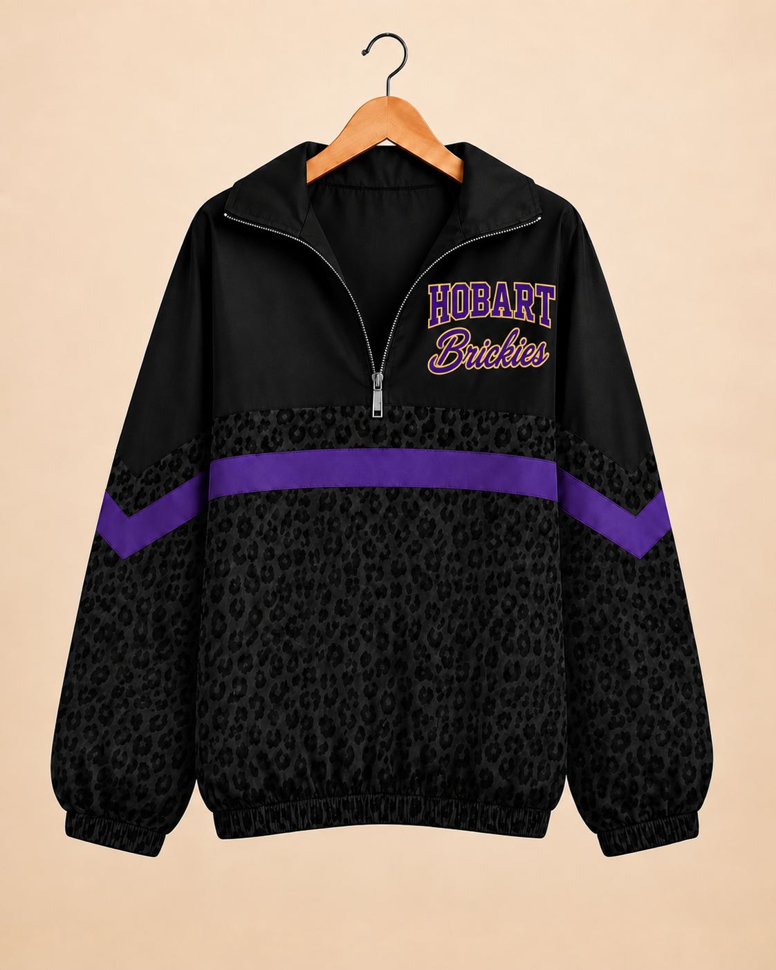 Tarleton State Midnight Leopard Windbreaker