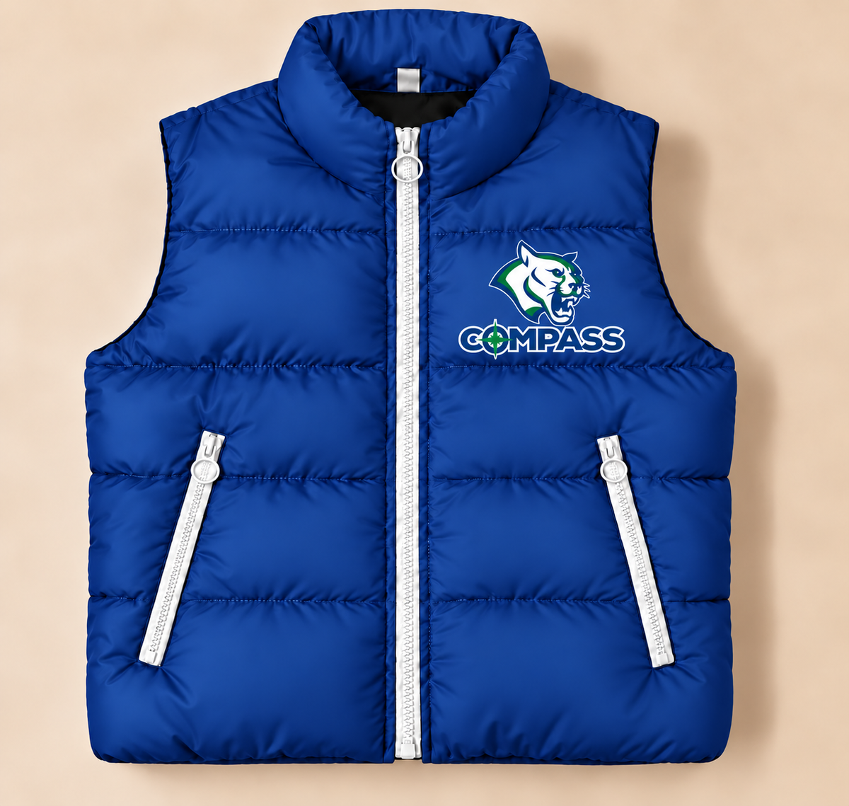 Compass Cougars Classic Puffer Vest - PREORDER