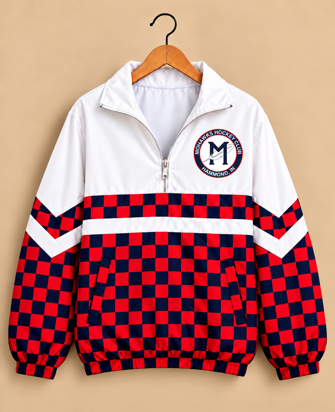 Mohawks Hockey Checkered Windbreaker
