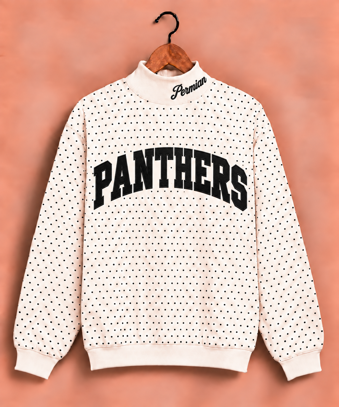 Permian Panthers Polkadot Mockneck