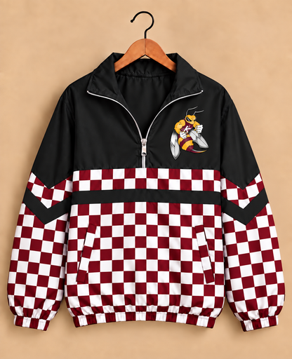 Kermit Yellow Jackets Checkered Windbreaker