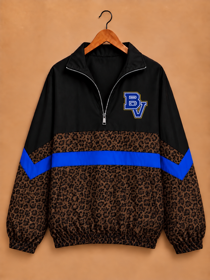 Buena Vista Longhorns Brown Leopard Windbreaker