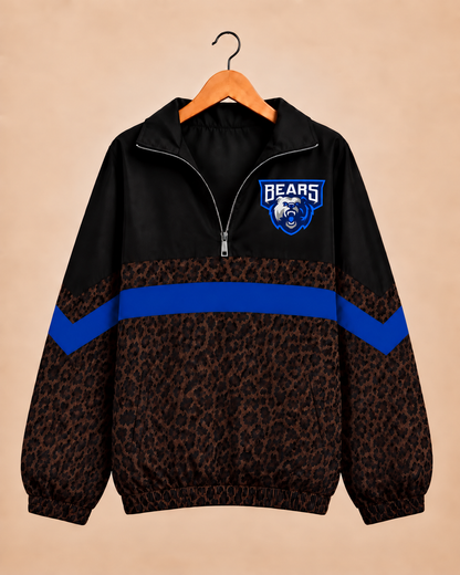 Balmorhea Bears Brown Leopard Windbreaker