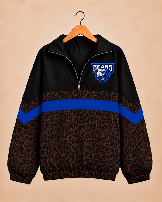 Balmorhea Bears Brown Leopard Windbreaker