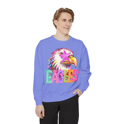 Colorful Eagle Pullover — Comfort Colors - 5 Colors to Choose From