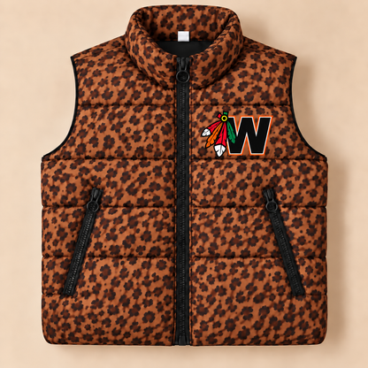 Westville Blackhawks Leopard Puffer Vest - PREORDER
