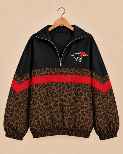 Shallowater Mustangs Brown Leopard Windbreaker