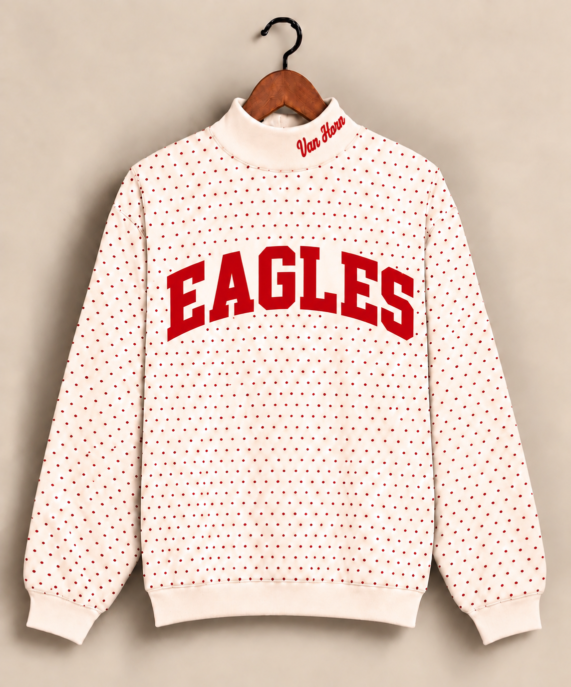 Van Horns Eagles Polkadot Mockneck