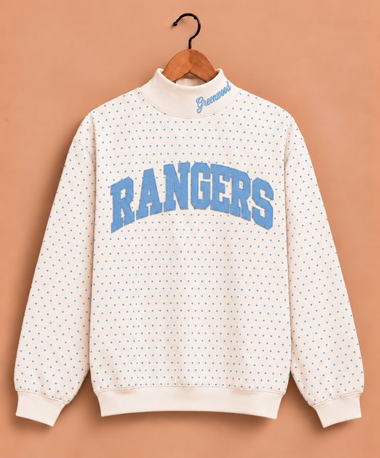 Greenwood Rangers Polkadot Mockneck