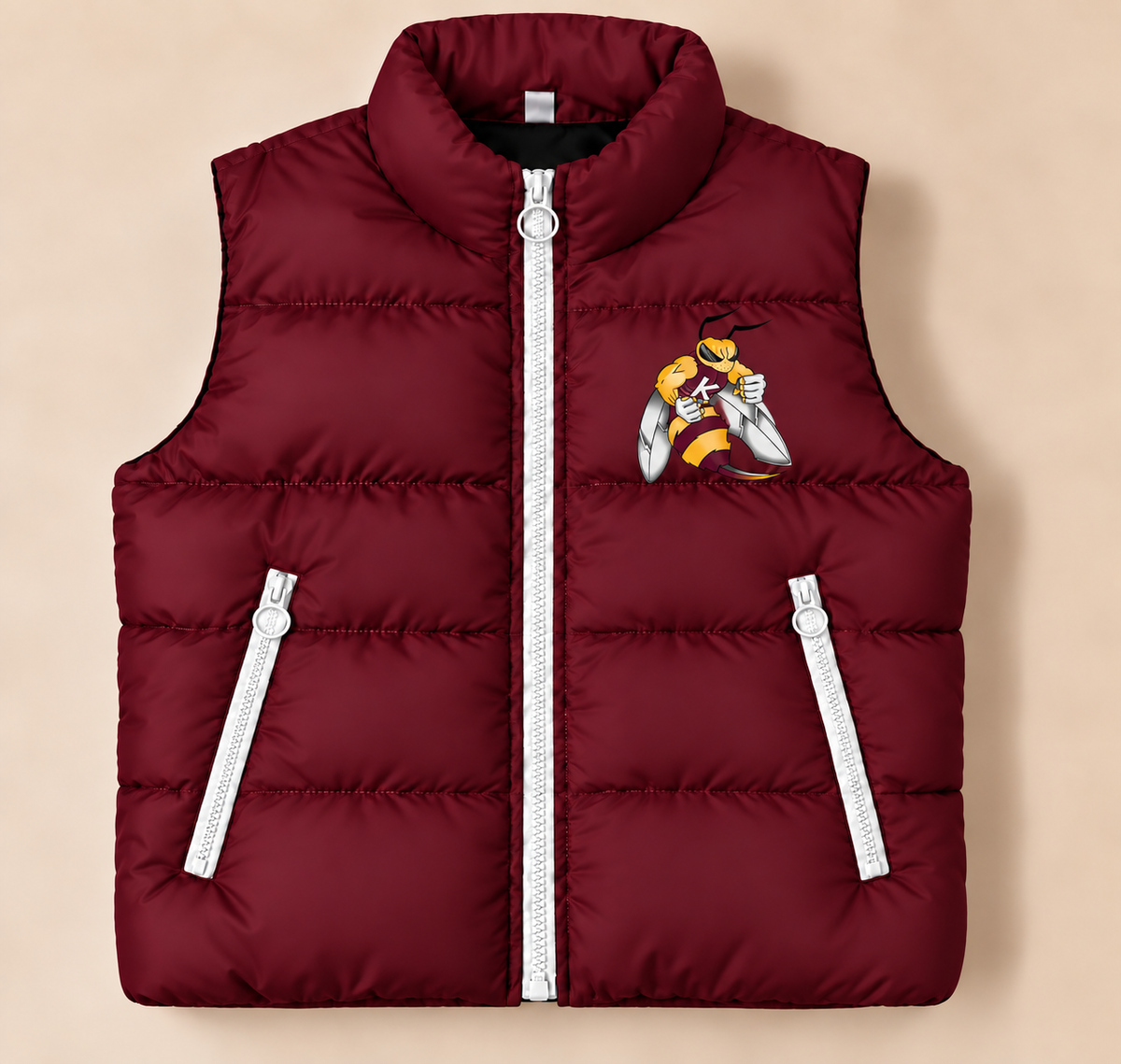 Kermit Yellow Jackets Classic Puffer Vest - PREORDER