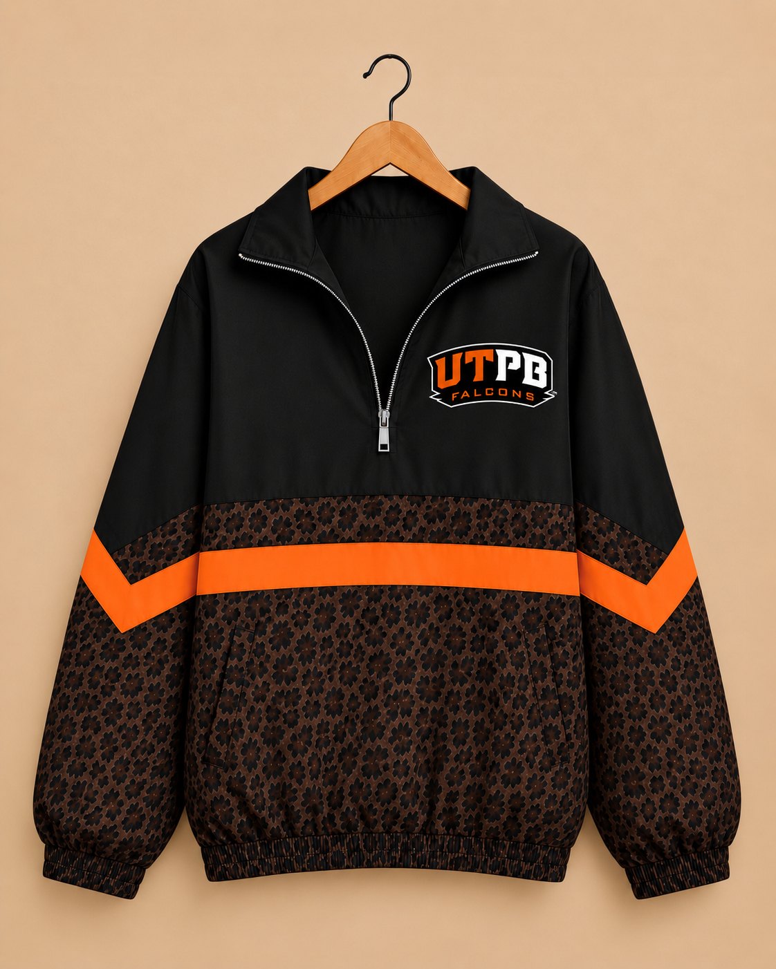 UTPB - Brown Leopard Windbreaker