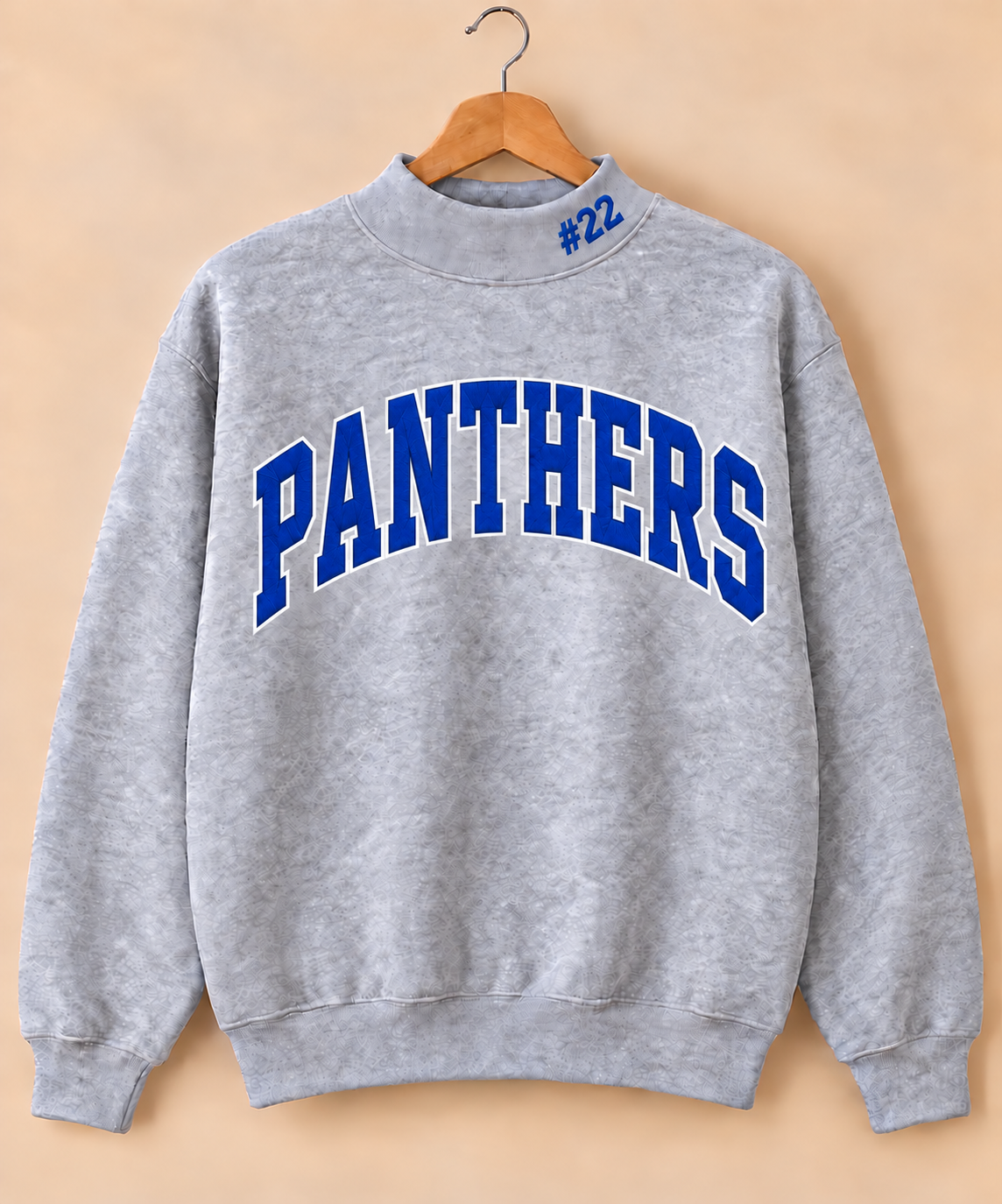 Fort Stockton Mockneck - Grey Custom Name/Number