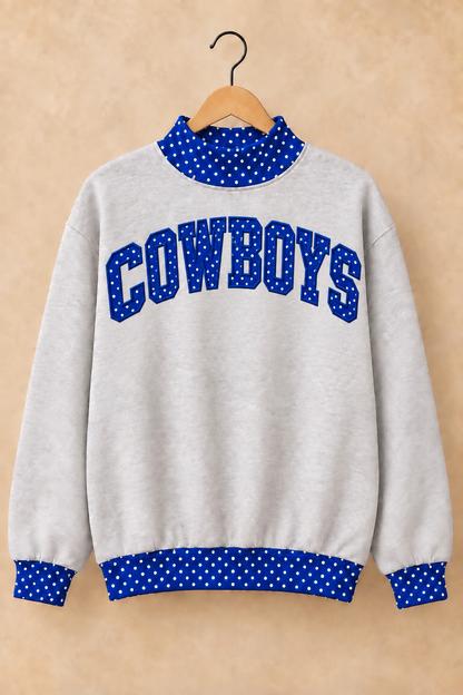 Dallas Cowboys Mockneck - Grey