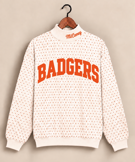 McCamey Badgers Polkadot Mockneck