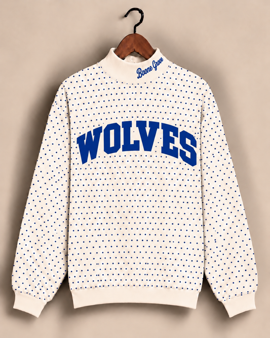 Boone Grove Polkadot Mockneck