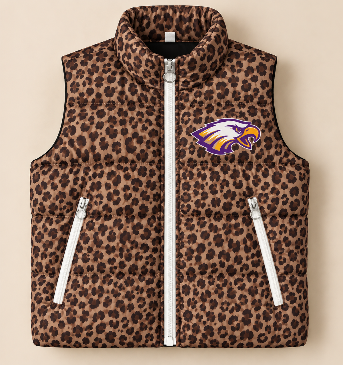 Custom Leopard Pecos Spirit Puffer Vest - PREORDER