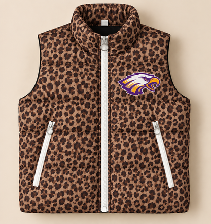 Custom Leopard Pecos Spirit Puffer Vest - PREORDER