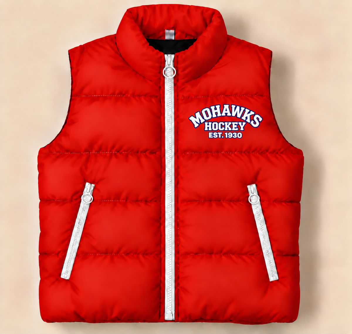 Mohawks Hockey Classic Puffer Vest - PREORDER