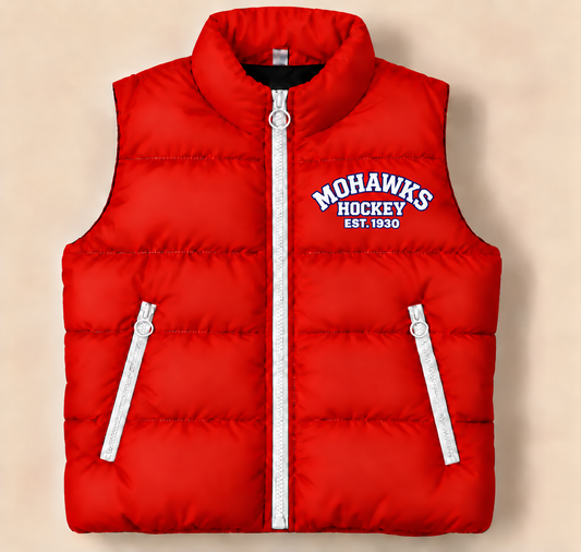 Mohawks Hockey Classic Puffer Vest - PREORDER