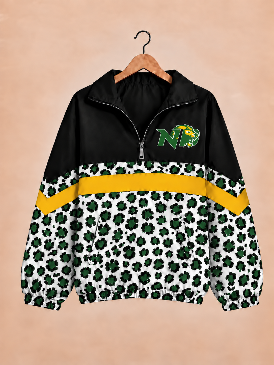 New Deal Lions Prowler Print Windbreaker
