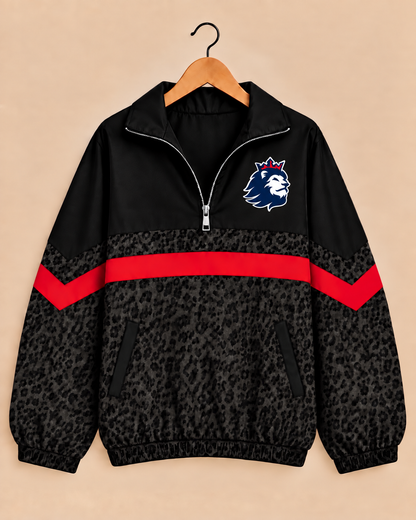 Richland Royals Black Leopard Windbreaker